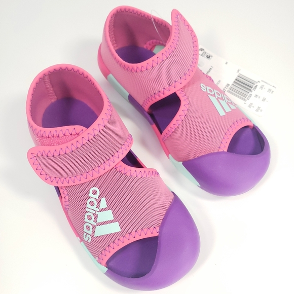 Adidas AltaVenture Toddler Girl Summer Beach Swim Sandals Pink Purple Mint 9.5K - Picture 1 of 6